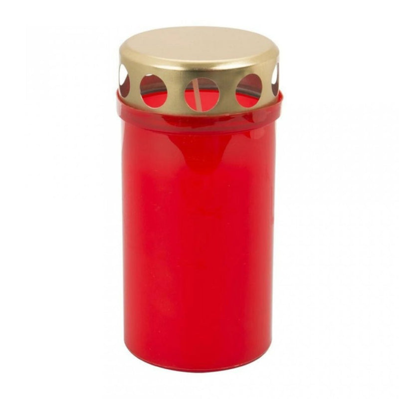 Load image into Gallery viewer, Overige merken herdenkingslichten met deksel 5 stuks rood goud