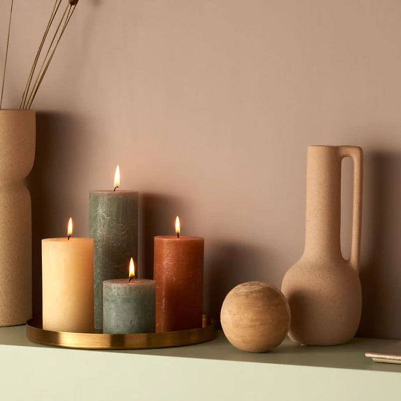 Load image into Gallery viewer, Bolsius Bolsius Stompkaarsen Shine 4 st rustiek 130x68 mm honinggeel