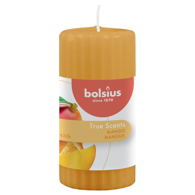 Load image into Gallery viewer, Bolsius Bolsius Geurkaarsen geribbeld 6 st mango 120x58 mm