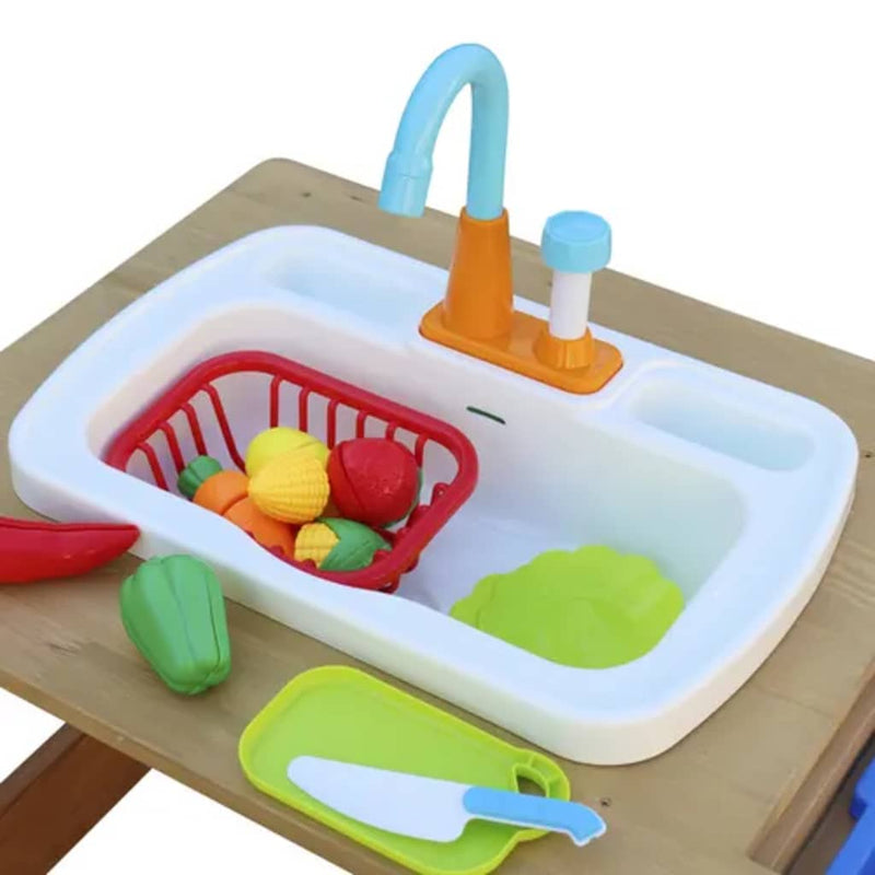 Load image into Gallery viewer, AXI AXI Zanden waterpicknicktafel Emily met speelkeuken bruin