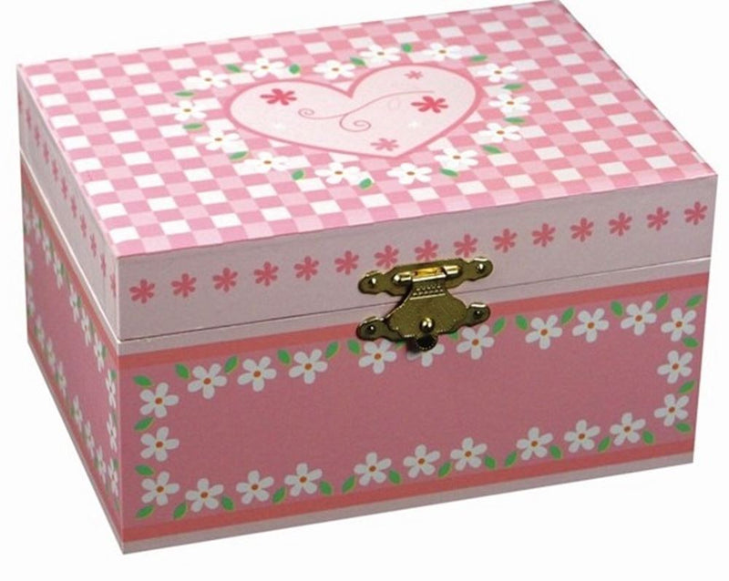 Load image into Gallery viewer, Juwelendoos roze hartje met bloemetjes