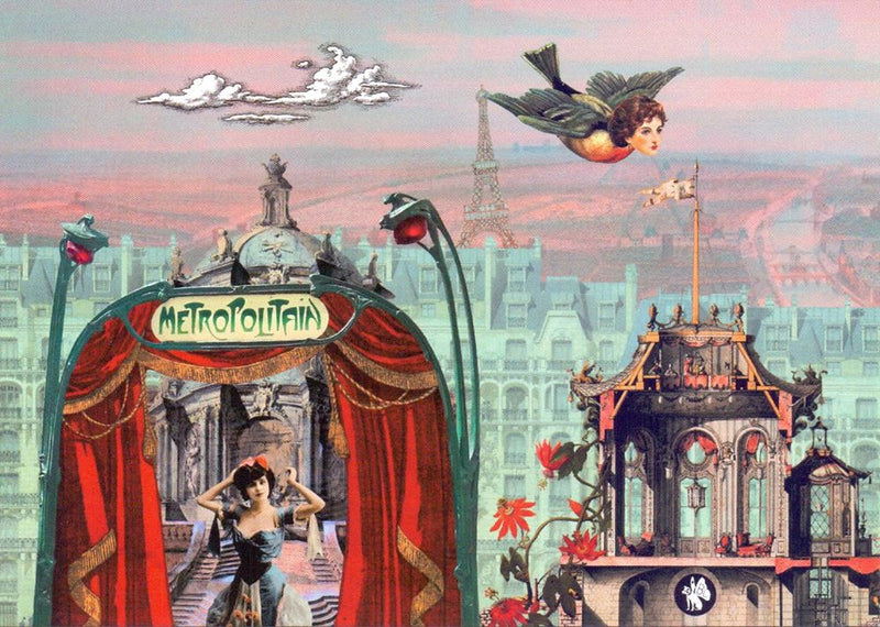 Load image into Gallery viewer, Prentbriefkaart cd02: metropolitain 6 st