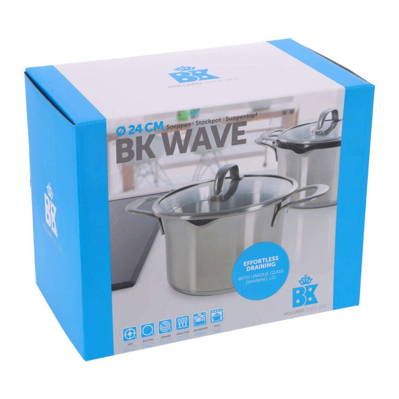 Load image into Gallery viewer, BK BK Wave Soeppan 24 cm RVS Glas