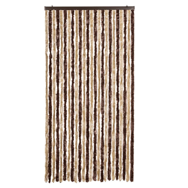 Load image into Gallery viewer, Vidaxl vliegengordijn 100x220 cm chenille beige en lichtbruin