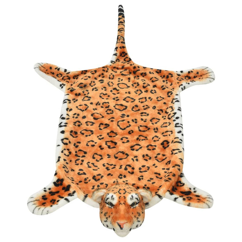 Afbeelding laden in galerijviewer, Vidaxl luipaardvloerkleed pluche 139 cm bruin