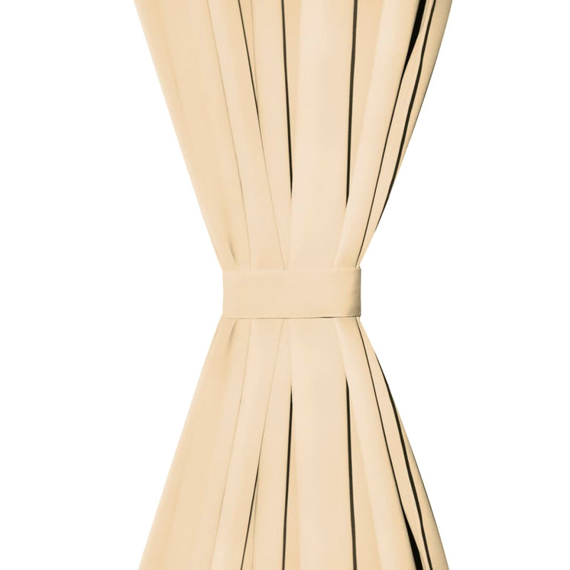 Load image into Gallery viewer, Vidaxl micro-satijnen gordijnen met lussen 140x245 cm beige 2 st