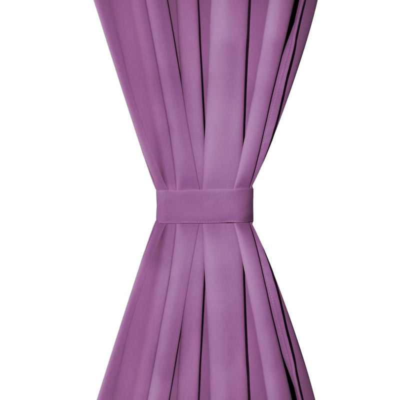 Load image into Gallery viewer, Vidaxl micro-satijnen gordijnen met lussen 140x225 cm lila 2 st