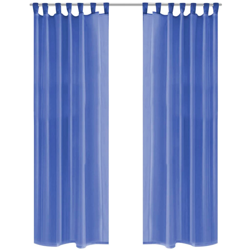 Load image into Gallery viewer, Vidaxl gordijnen voile 140x245 cm koningsblauw 2 st