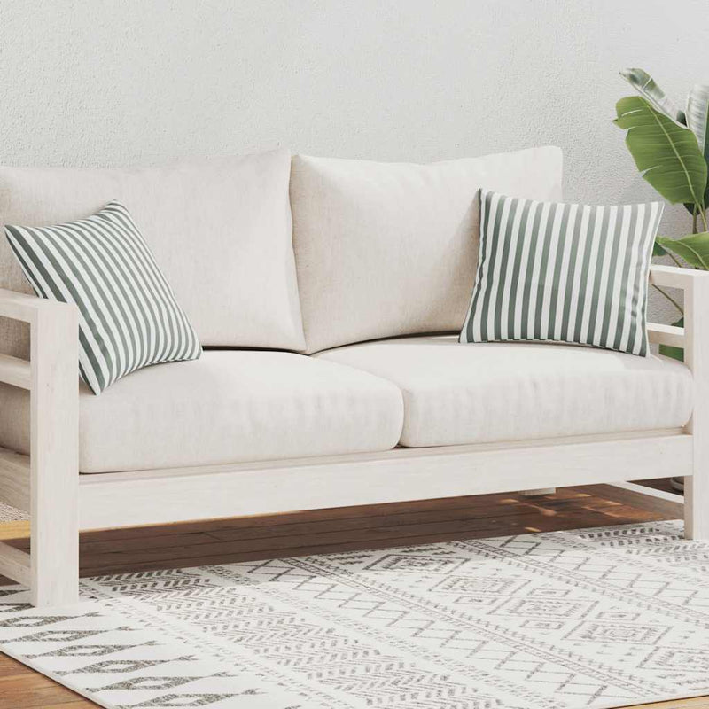 Load image into Gallery viewer, Vidaxl buitenkussens 45x45 cm gestreept grijs 2 st