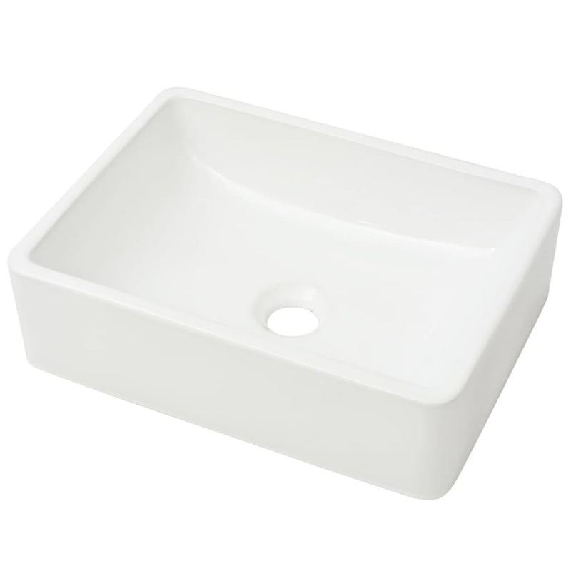 Load image into Gallery viewer, Vidaxl wastafel wit 41x30x12 cm keramiek