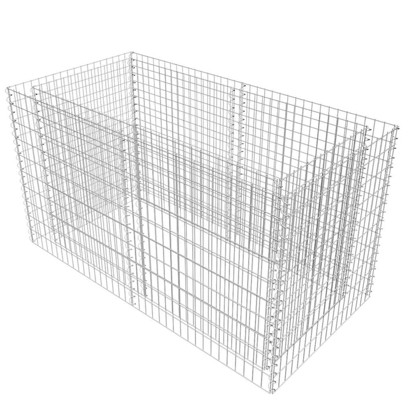 Load image into Gallery viewer, Vidaxl gabion plantenbak verhoogd 180x90x100 cm staal zilverkleurig