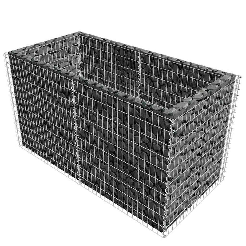 Load image into Gallery viewer, Vidaxl gabion plantenbak verhoogd 180x90x100 cm staal zilverkleurig