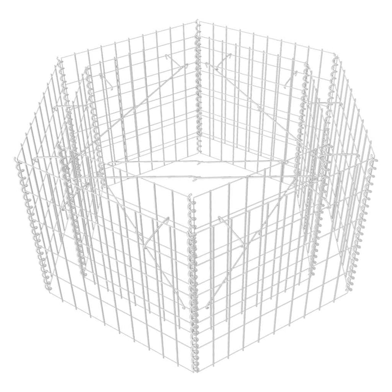 Load image into Gallery viewer, Vidaxl gabion plantenbak verhoogd zeshoekig 100x90x50 cm