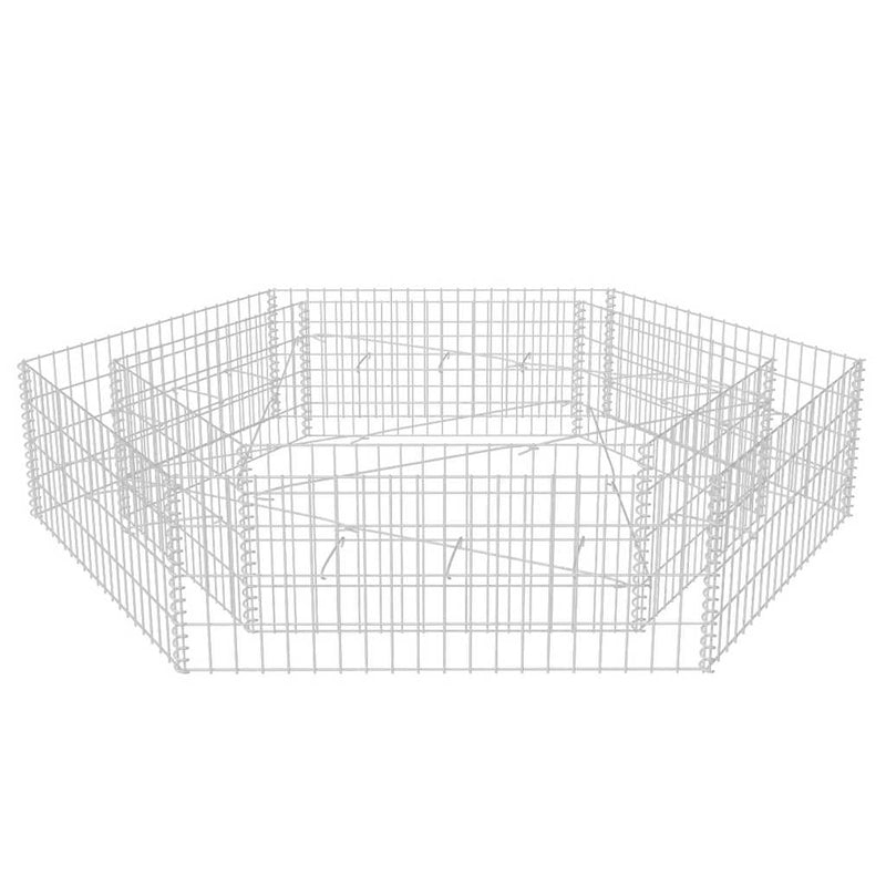 Load image into Gallery viewer, Vidaxl gabion plantenbak verhoogd zeshoekig 200x173x40 cm