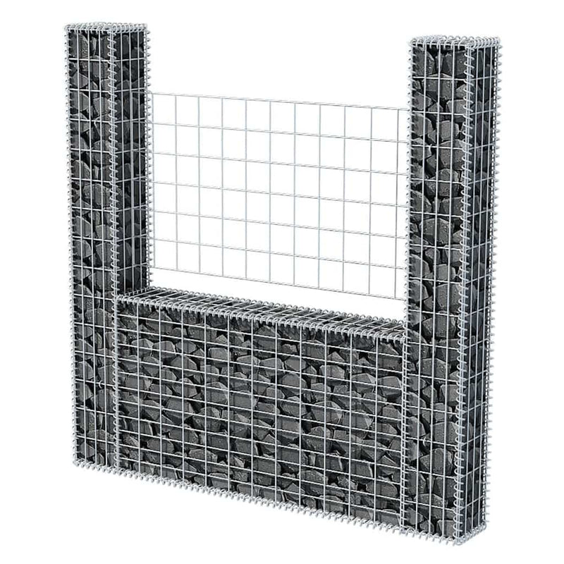 Load image into Gallery viewer, Vidaxl gabion mand u-vormig 160x20x150 cm staal
