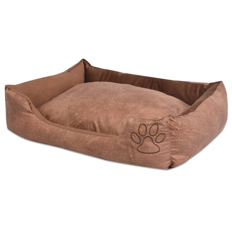 Load image into Gallery viewer, Vidaxl hondenbed kussen pu-kunstleer maat m beige