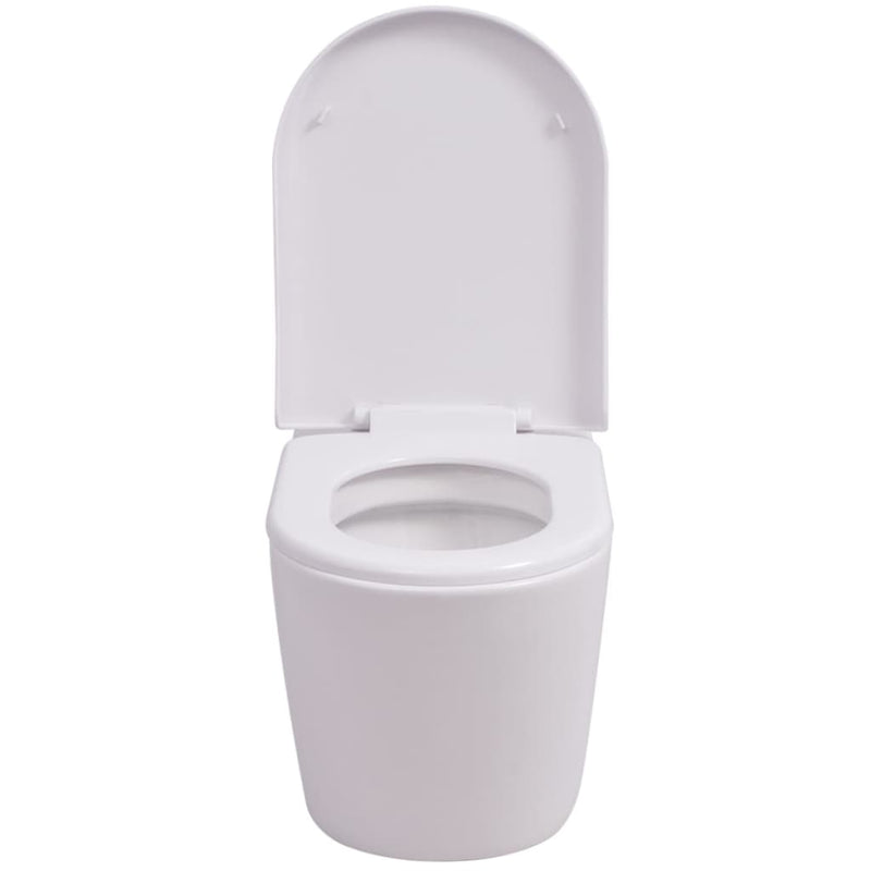 Load image into Gallery viewer, Vidaxl hangend toilet keramiek wit
