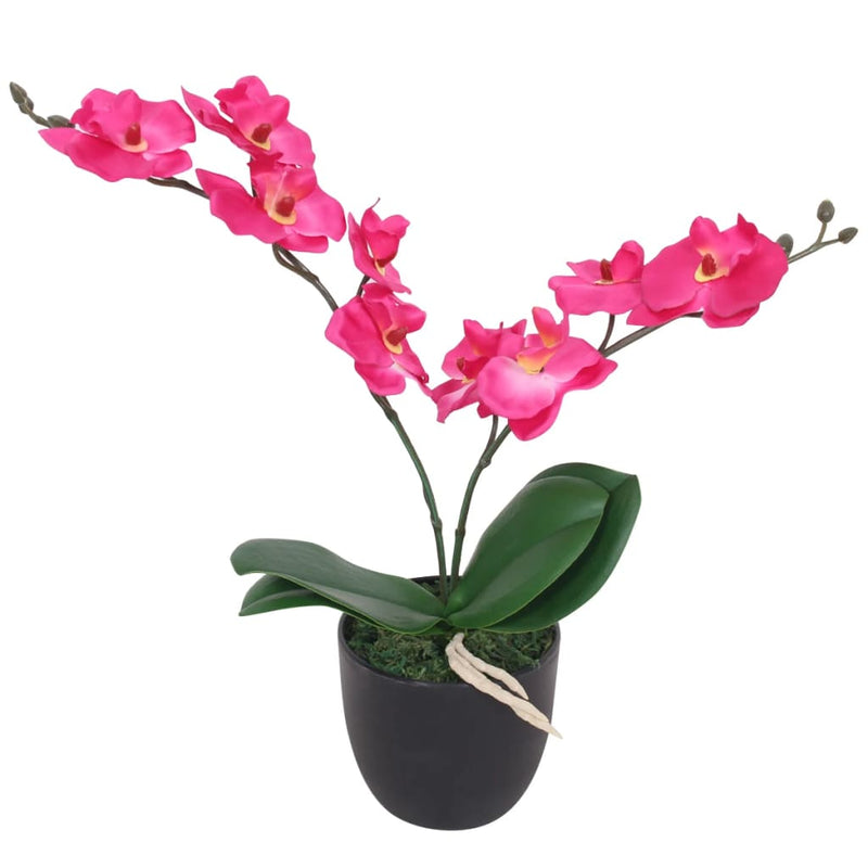 Load image into Gallery viewer, Vidaxl kunstplant orchidee met pot 30 cm rood