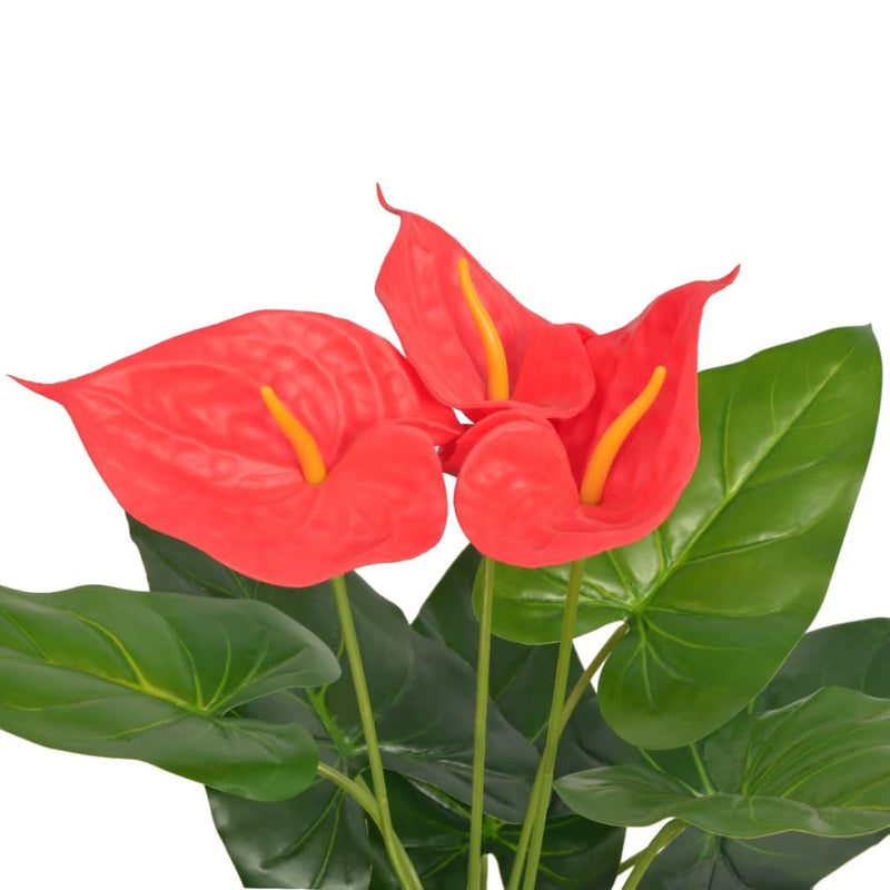 Load image into Gallery viewer, Vidaxl kunst anthurium plant met pot 45 cm rood en geel