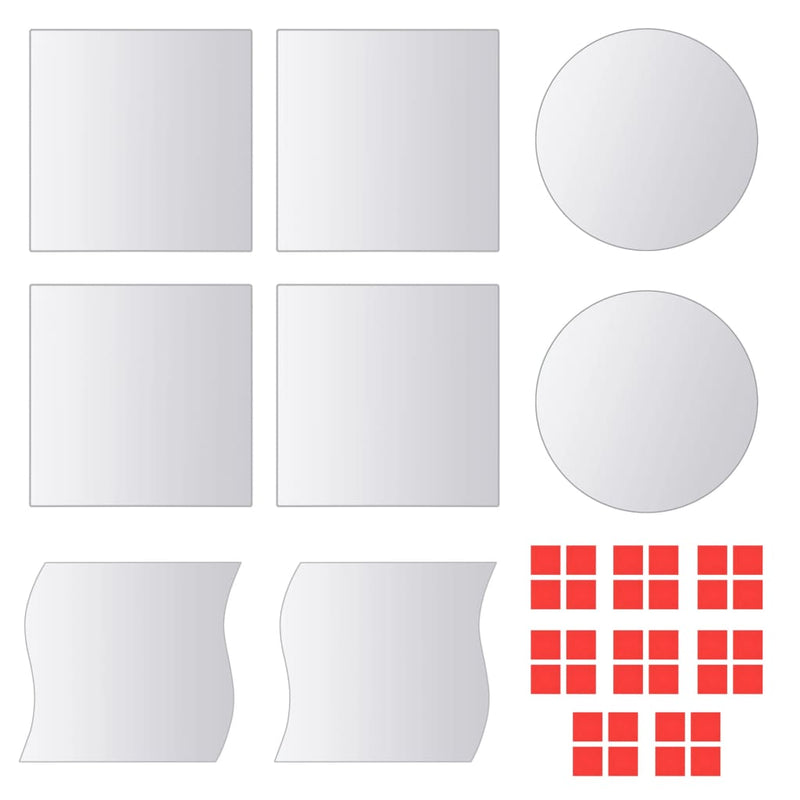 Load image into Gallery viewer, Vidaxl 8 st spiegeltegels meervormig glas