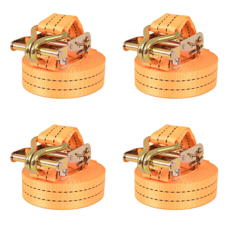 Load image into Gallery viewer, Vidaxl spanbanden 1 ton 6mx38mm oranje 4 st
