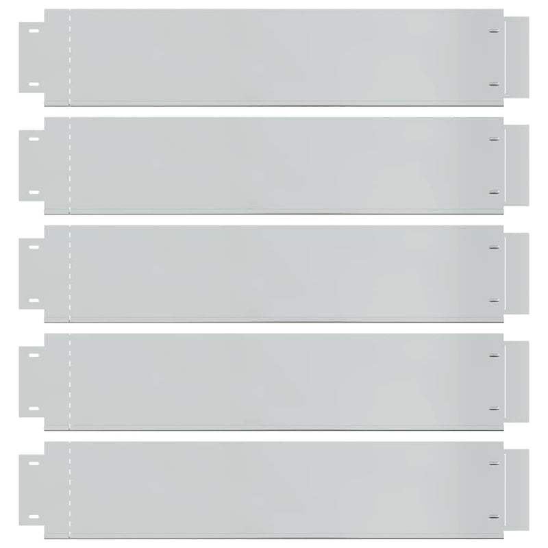 Load image into Gallery viewer, Vidaxl grasboorden 100x19 cm gegalvaniseerd staal 5 st