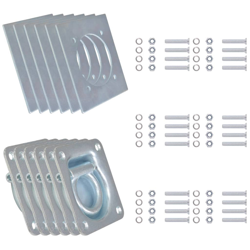 Load image into Gallery viewer, Vidaxl bevestigingsringen voor aanhanger 2000 kg verzinkt staal 6 st