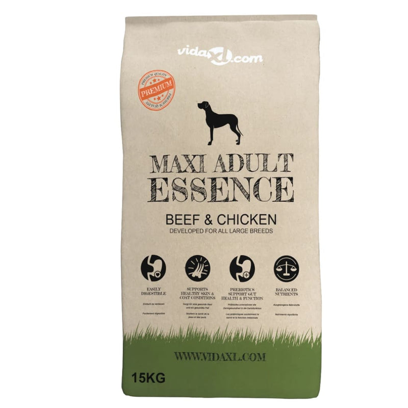 Load image into Gallery viewer, Vidaxl premium hondenvoer droog maxi adult essence beef chicken 15kg