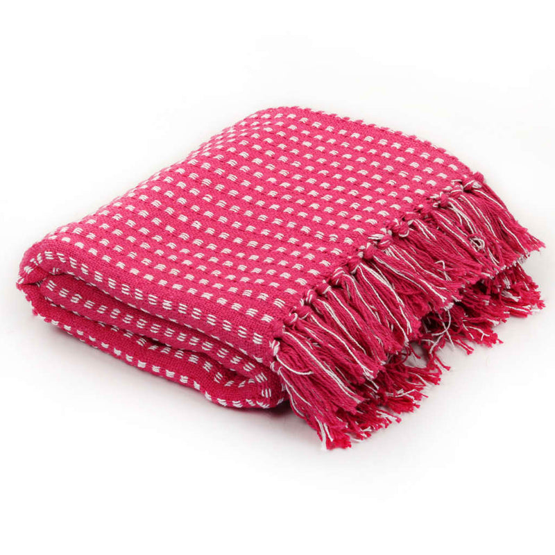 Load image into Gallery viewer, Vidaxl plaid vierkantjes 125x150 cm katoen roze