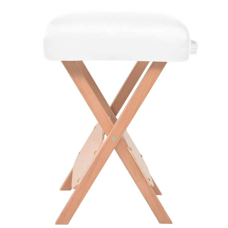 Load image into Gallery viewer, Vidaxl massagekruk met 12 cm dikke zitting inklapbaar wit