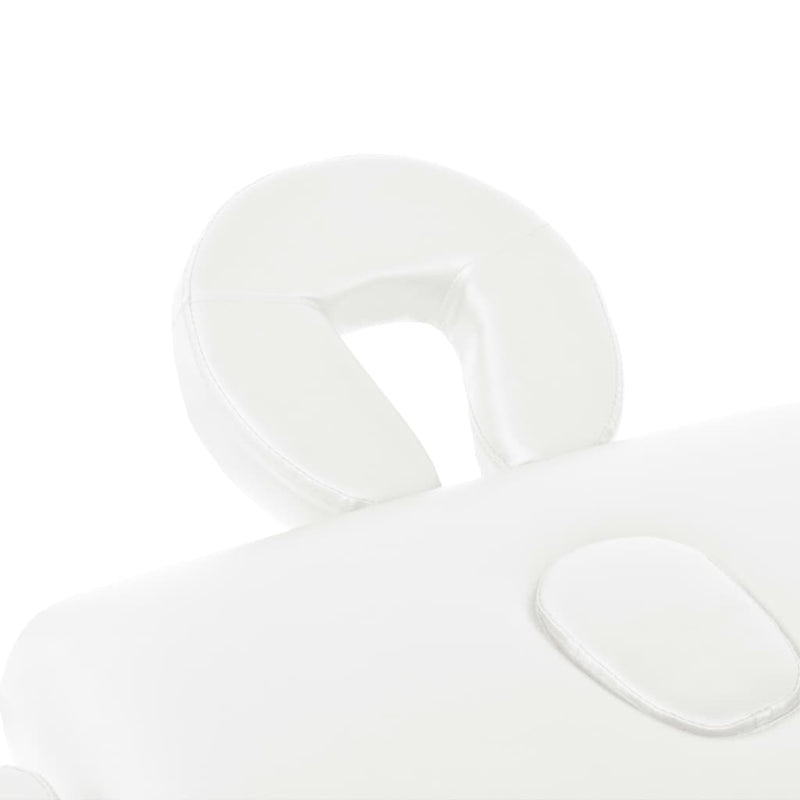 Load image into Gallery viewer, Vidaxl massagetafel 10 cm dik 2 zones inklapbaar wit