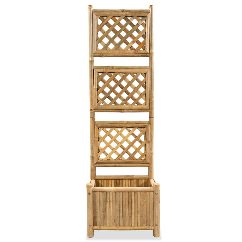 Load image into Gallery viewer, Vidaxl plantenbak verhoogd met rek 40 cm bamboe