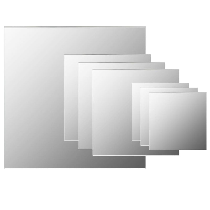 Load image into Gallery viewer, VidaXL Wandspiegels vierkant glas 7 st