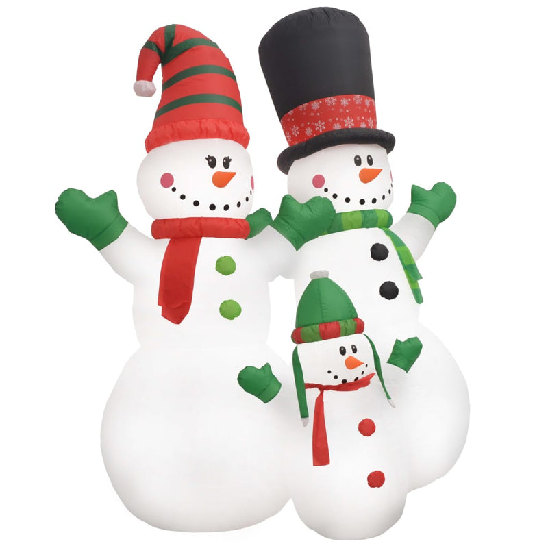 Load image into Gallery viewer, Vidaxl kerstsneeuwpoppen santa family opblaasbaar led ip44 240 cm