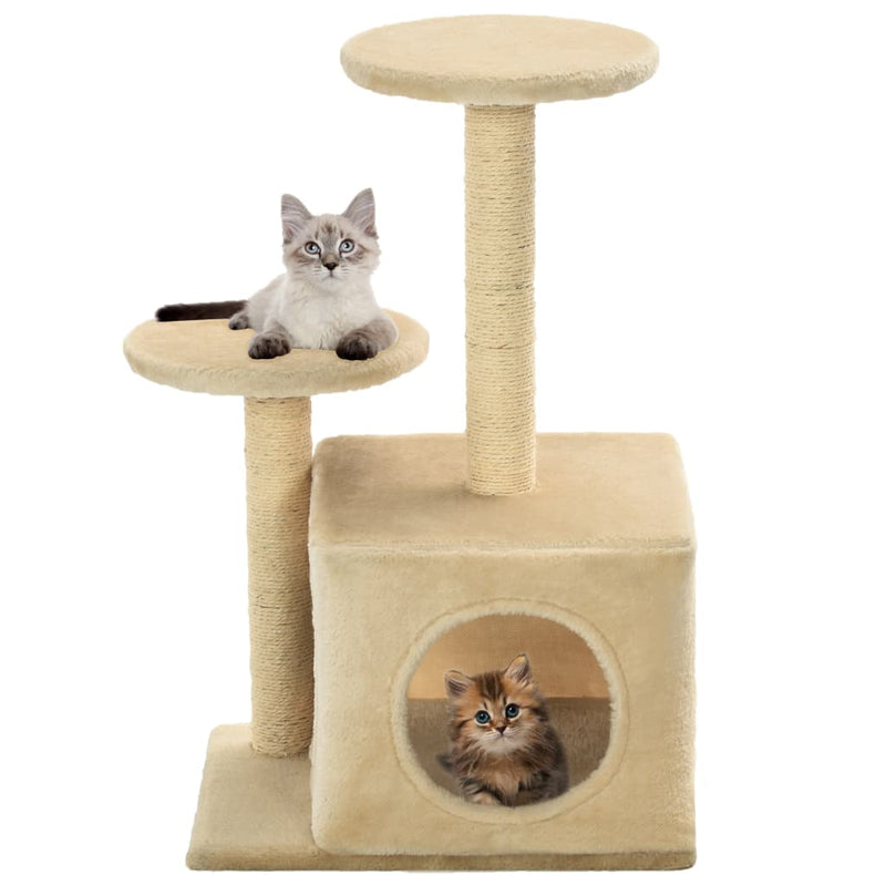Load image into Gallery viewer, Vidaxl kattenkrabpaal met sisal krabpalen 60 cm beige