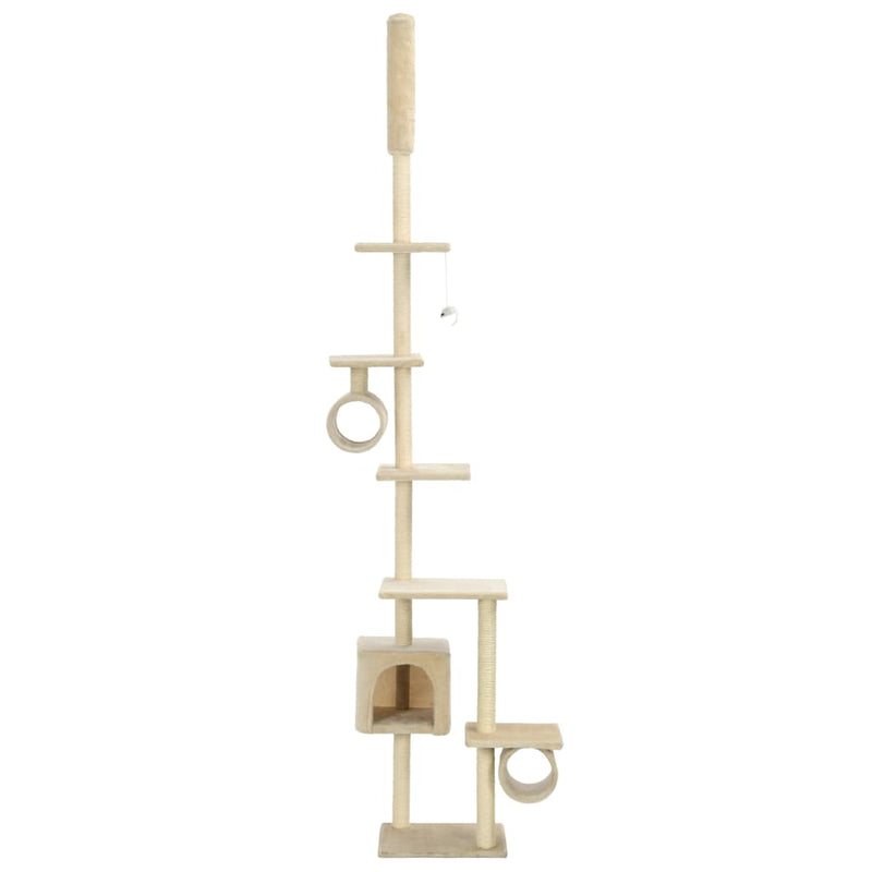 Load image into Gallery viewer, Vidaxl kattenkrabpaal met sisal krabpalen 260 cm beige