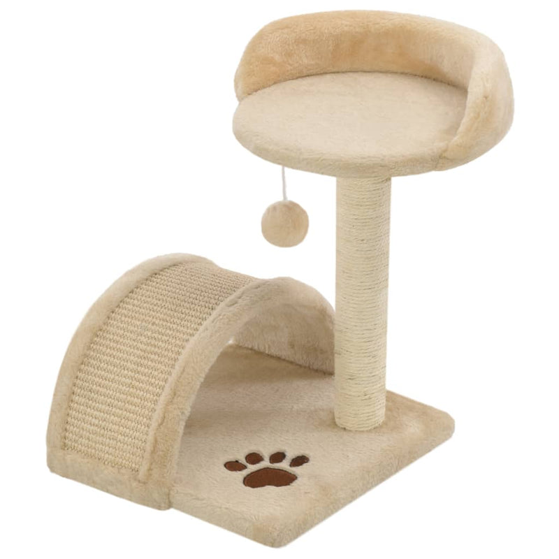Load image into Gallery viewer, Vidaxl kattenkrabpaal met sisal krabpaal 40 cm beige en bruin