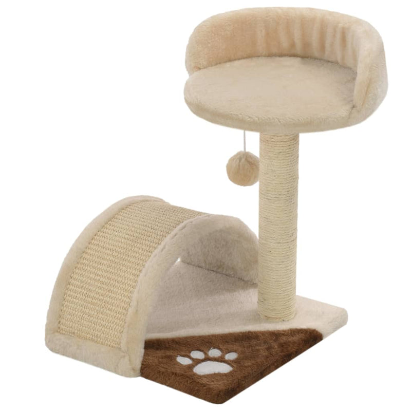 Load image into Gallery viewer, Vidaxl kattenkrabpaal met sisal krabpaal 40 cm beige en bruin