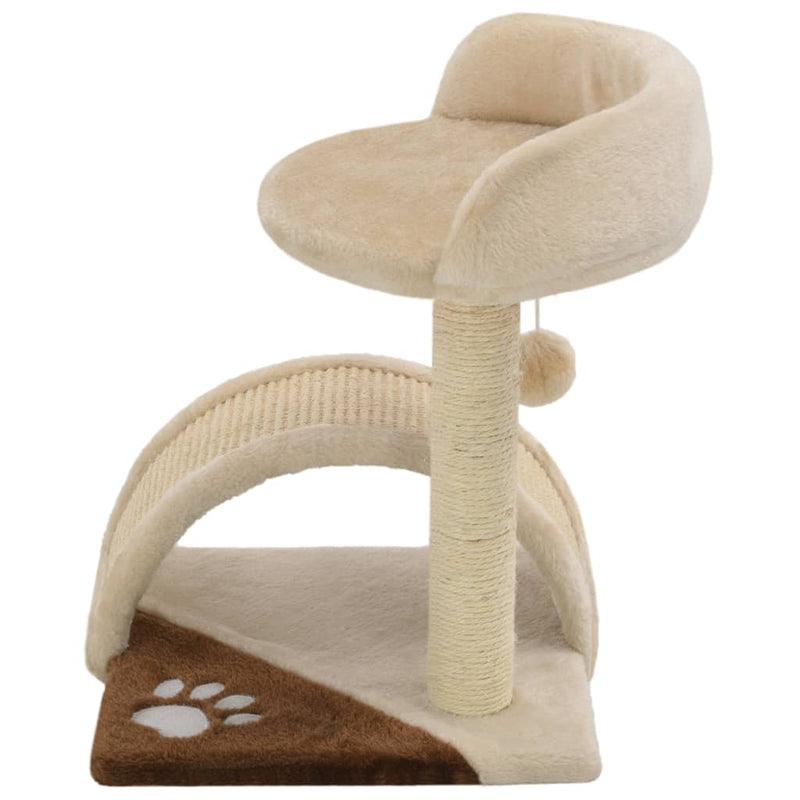Load image into Gallery viewer, Vidaxl kattenkrabpaal met sisal krabpaal 40 cm beige en bruin