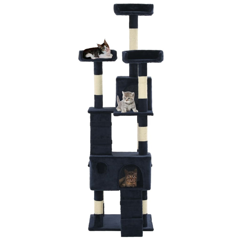 Load image into Gallery viewer, Vidaxl kattenkrabpaal met sisal krabpalen 170 cm blauw