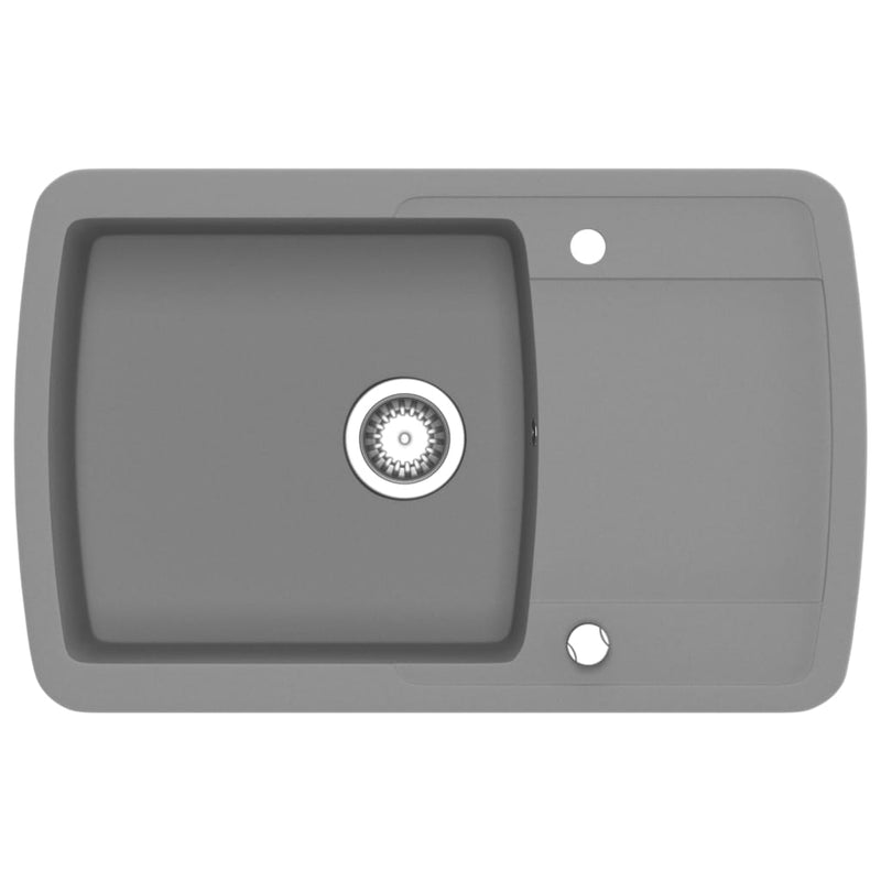 Load image into Gallery viewer, Vidaxl gootsteen enkele bak graniet grijs