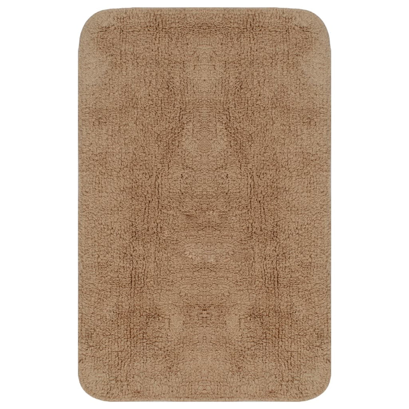 Load image into Gallery viewer, Vidaxl badmattenset stof beige 3-delig