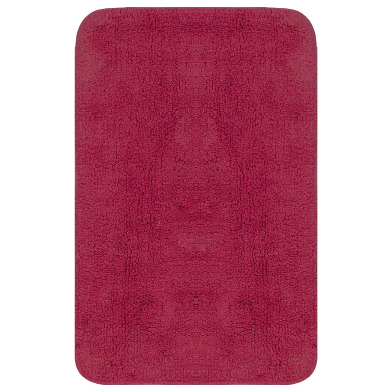 Load image into Gallery viewer, Vidaxl badmattenset stof fuchsia 2-delig