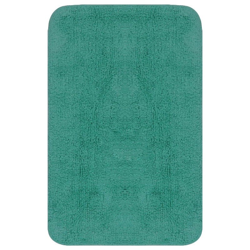 Load image into Gallery viewer, Vidaxl badmattenset stof turquoise 2-delig