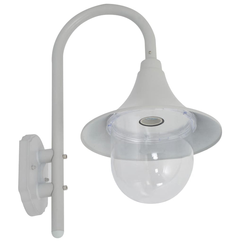 Load image into Gallery viewer, Vidaxl tuin wandlamp e27 42 cm aluminium wit