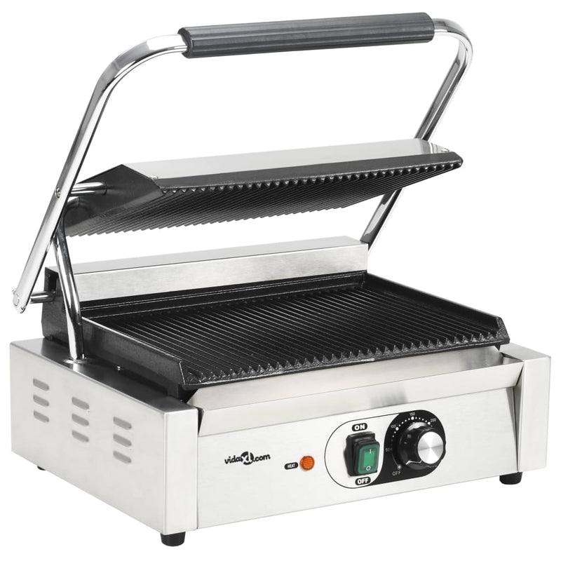 Load image into Gallery viewer, Vidaxl panini grill gegroefd 2200 w 43x30,5x20 cm