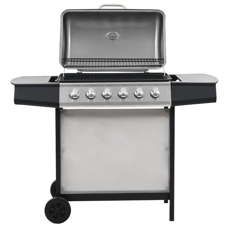 Load image into Gallery viewer, Vidaxl gasbarbecue met 6 kookzones roestvrij staal zilverkleurig