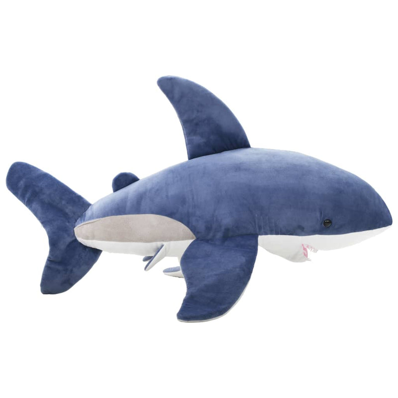 Afbeelding laden in galerijviewer, Vidaxl knuffel witte haai pluche blauw en wit