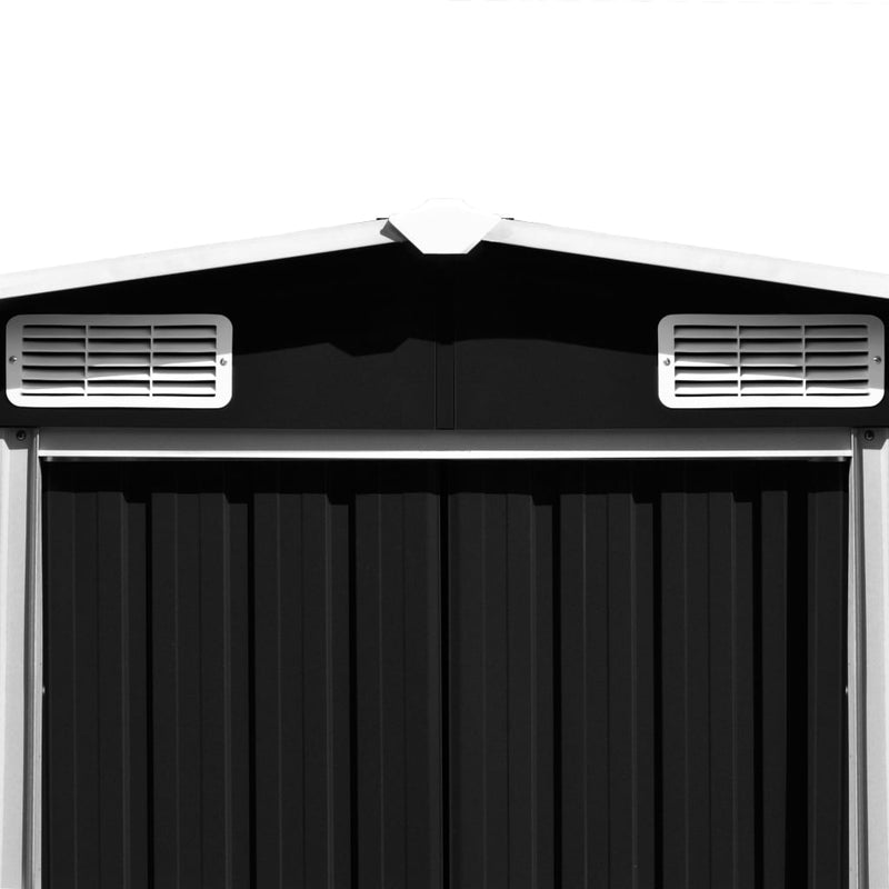 Load image into Gallery viewer, VidaXL Tuinschuur 257x489x181 cm metaal antracietkleurig