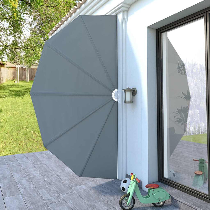 Load image into Gallery viewer, Vidaxl terrasscherm inklapbaar 200 cm grijs